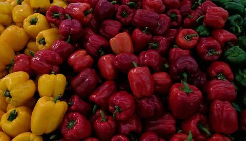 Three colour of  capsicum Foto stock