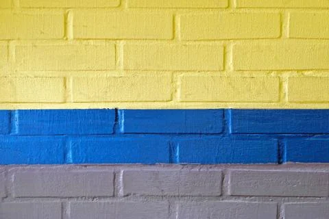 Three colour wall Stock Photos