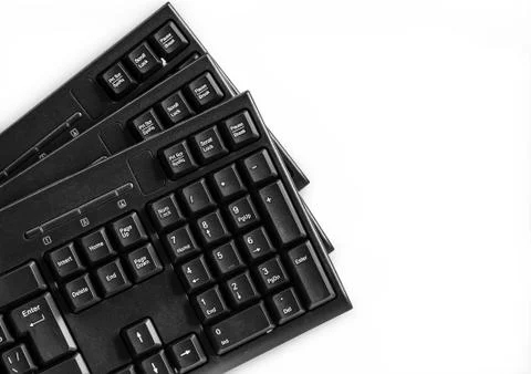 Three computer keyboards Stock Photos