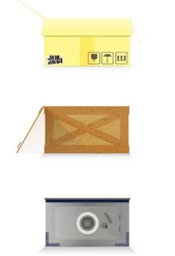 Three containers for storage イラスト素材