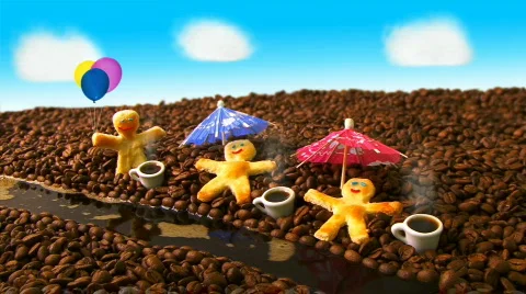 Three Cookie and Plane with green banner 動画素材 843835