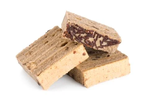 Three cookies on a white Stock Photos