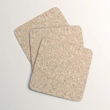 Three cork beer coasters Stock Illustration