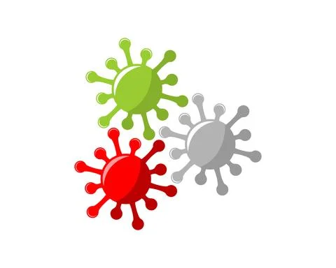 Three corona virus illustration vector logo Stock Illustration