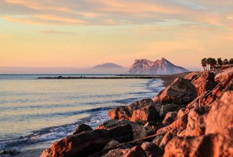 Three Countries at Sunrise Fotos Stock