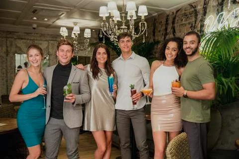 Three Couples In A Bar Photos