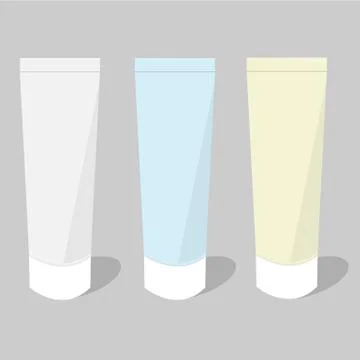 Three creme tubes Stock Illustration