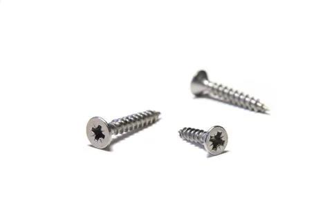 Three cross-head screws Stock Photos