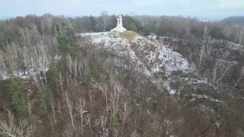 Three crosses from below Stock Footage 166965463
