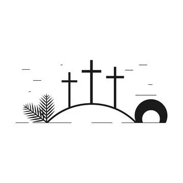 Three crosses. Stock Illustration