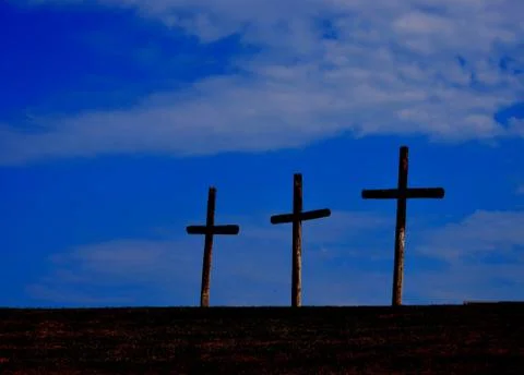 Three crosses Stock Photos