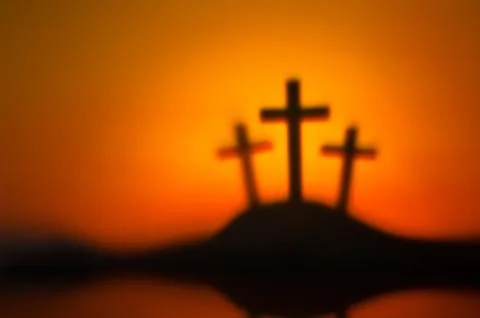 Three crosses Stock Photos