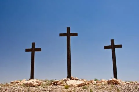 Three crosses Stock Photos