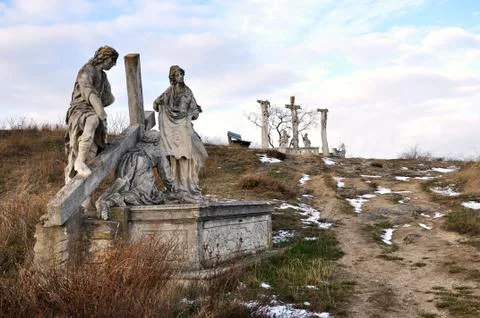 Three crosses Stock-Fotos