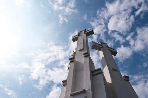 Three Crosses 스톡 사진