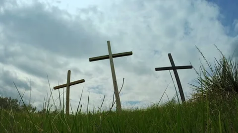 Three Crosses Sky Timelapse Stock Footage 43794092