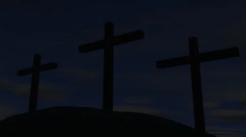Three Crosses - Timelapse Video stock 4682044