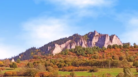 Three Crown summit, part of Pieniny Mountains, Poland 库存影片 288345562