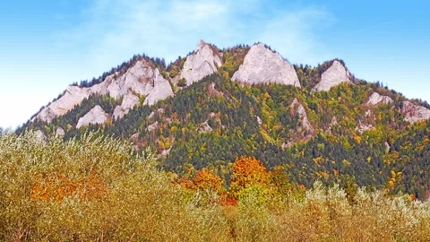 Three Crown summit, part of Pieniny Mountains, Poland Видео 288466169