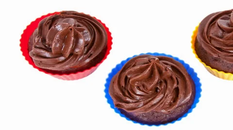 Three Cupcakes Stock Footage 25816539