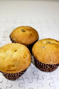 Three cupcakes Stock Photos