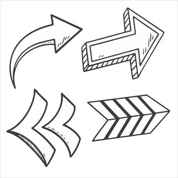 Three curved arrows direction flow vector illustration Stock Illustration
