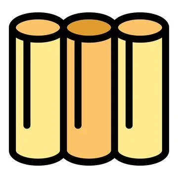 Three cylindrical objects forming a row, symbolizing unity and strength Stock Illustration