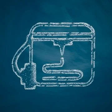 Three d printer icon Illustrazione stock
