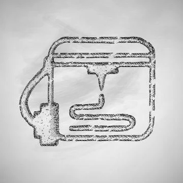 Three d printer icon Stock Illustration