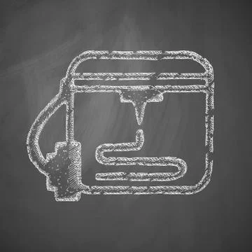 Three d printer icon Stock Illustration