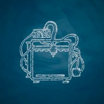 Three d printer icon Illustrazione stock