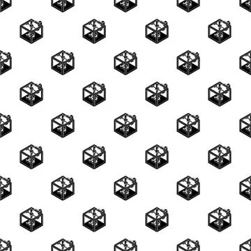 Three d printer pattern seamless Illustrazione stock