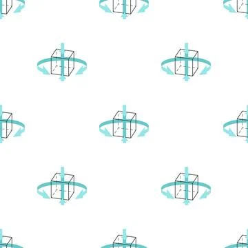 Three d technology pattern seamless vector イラスト素材