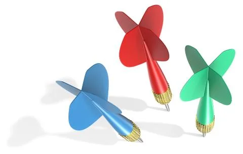 Three Dart Arrows. Illustrazione stock