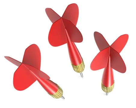 Three Dart Arrows. Stock Illustration