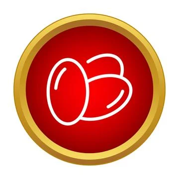 Three dates outline illustration on red circle icon Stock Illustration
