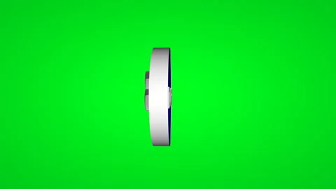 Three days to go 3d button on green screen Stock Footage 329939978