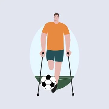 Three december world day of disabled people vector logo design. A man without a Stock Illustration