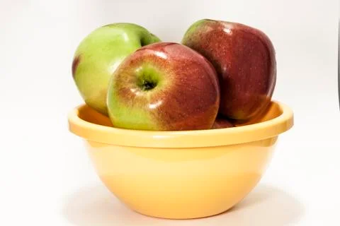 Three delicious apples Stock Photos