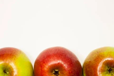 Three delicious apples Stock Photos
