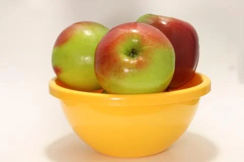Three delicious apples Stock Photos
