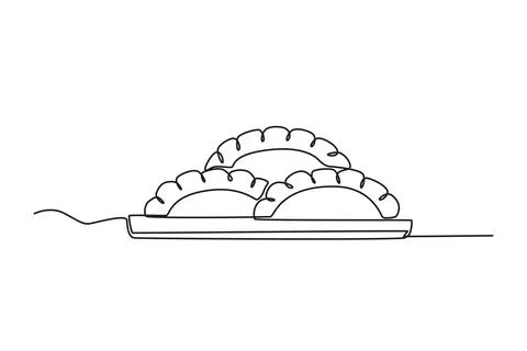 Three delicious dumplings Stock Illustration