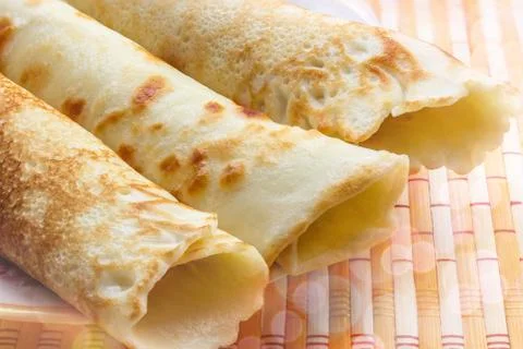 Three delicious pancake Stock Photos