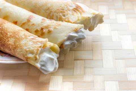 Three delicious pancake 스톡 사진
