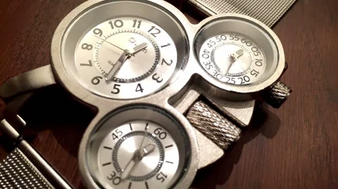Three dial spinning watch (Time lapse) Stock-Footage 58231888