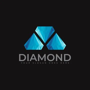 Three Diamond Logo and Icon Design Template Illustrazione stock