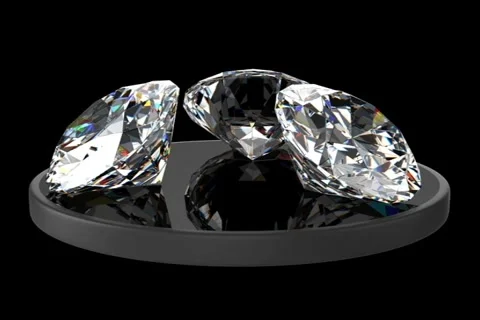 Three diamonds Stock Footage 5041259