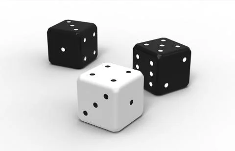 Three dices Stock Illustration