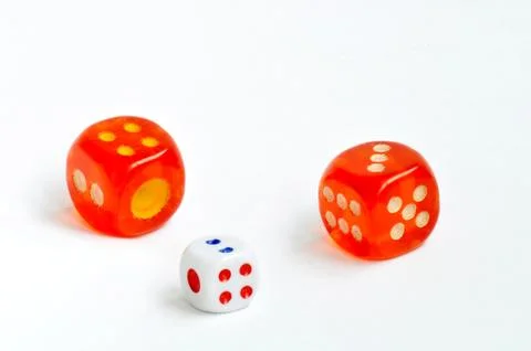 Three dices Stock Photos
