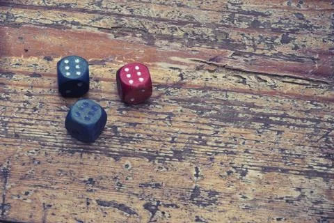 Three dices Stock Photos